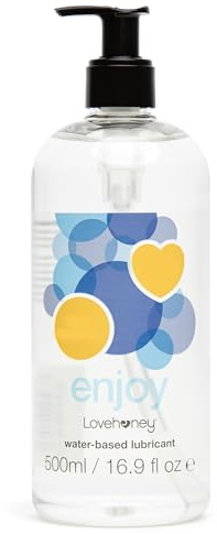 Lovehoney Enjoy Wasserbasiertes Gleitgel | Sanftes Gel mit natürlichem Gefühl | Nicht klebrig, nicht fleckend | Sicher mit Toy-Materialien verwendbar | 500 ml