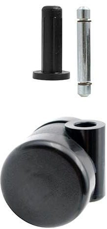 Design61 4er Set Universal Möbelrolle Ø 35mm Lenkrolle Laufrolle Rollen mit Hülse + Stift