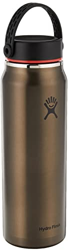 HYDRO FLASK - Leichte Trinkflasche mit 946 ml (32oz) Trail Series - Vakuumisolierte, Wiederverwendbare Trinkflasche aus Edelstahl mit Auslaufsicherem Flex Deckel - Größe Öffnung - BPA-frei - Obsidian
