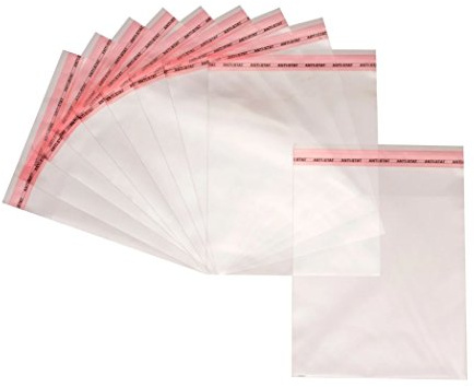 Netuno 100 PP Flachbeutel selbstklebend 42x52 cm klar und reißfest | Große durchsichtige Folientüten & Cellophanhüllen mit Peel-&-Seal-Klappe – für Grußkarten, Postkarten, Fotos & Schmuck