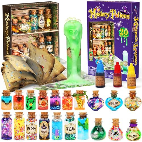 Mystery Potions Zaubertrank-Bastelset für Kinder ab 6, 20 Flaschen | Zauberer Flaschen, Handwerk Spielzeug Kreative Weihnachten Geburtstag Geschenke für Jungen & Mädchen Alter 6-12