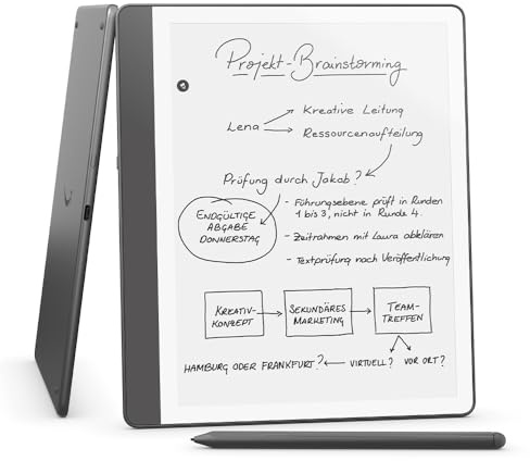 Amazon Kindle Scribe 64GB Anthrazit eBook-Reader 10.2 Zoll Paperwhite mit Premium-Eingabestift