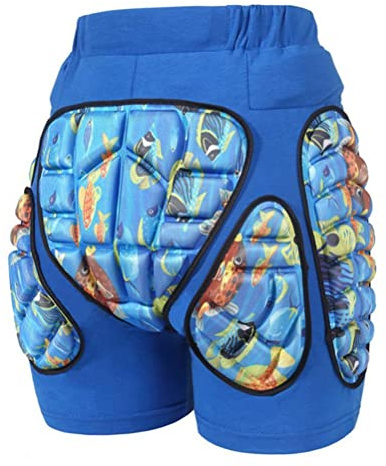 Kinder Hüft-Schutz-Shorts 3D Kompression Schutzhosen Gepolsterte, Bequem Atmungsaktiv Stoßfest Verschleißfest Protektorenhose Hüftprotektoren Radsport Roller Skating Sport