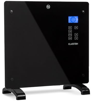 Klarstein Elektroheizung, Konvektor-Heizung mit Bodenrollen, Mobile Elektroheizung Energiesparend, Schlanke, Leise Heizung Elektrisch, Standgerät Heizkörper Elektrisch mit Thermostat, 1000 W