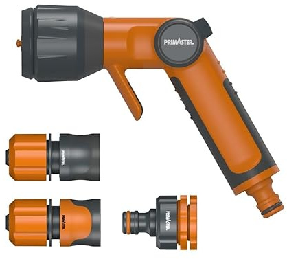 Primaster Pistolenbrause Set inkl. Zubehör Gartenschlauchaufsatz Gartenbrause