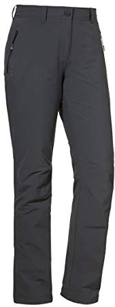 Schöffel Damen Pants Engadin, Outdoor Hose, strapazierfähige Wanderhose für Frauen, Wasserabweisende Damen Hose mit sportlichem Schnitt, Charcoal, 44