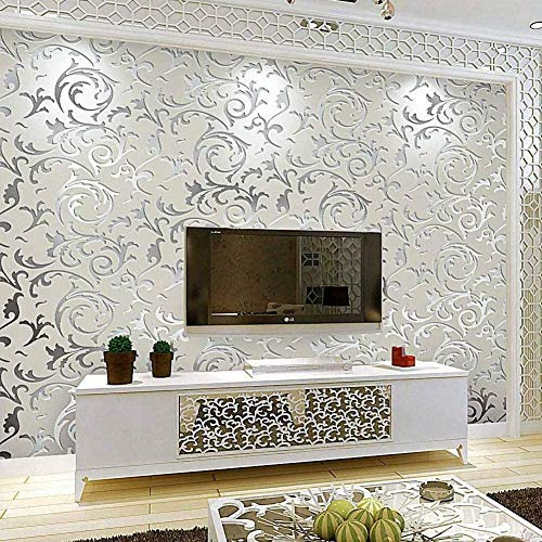 EBTOOLS Tapete Klebefolie für Möbel Barock-Design für Wohnzimmer, Küche, Esszimmer, TV-Hintergrund, 10 x 0,53 m