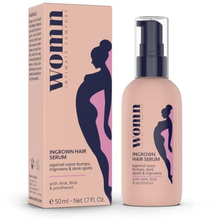womn Serum gegen Eingewachsene Haare, Rasierpickel & Dunkle Flecken 50 ml | Hilft das Hautbild nach der Haarentfernung zu verbessern. Mit Kojisäure, Salicylsäure & Panthenol. Für Bikinizone & Achseln.