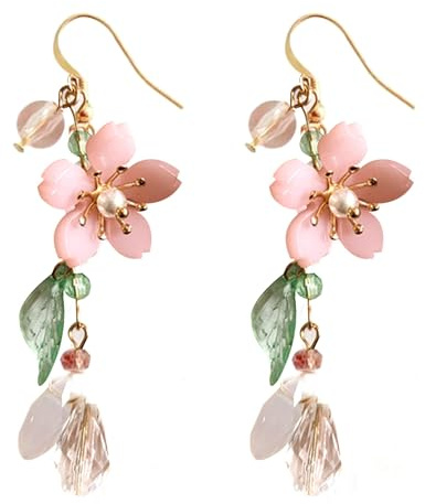 Ohrringe Damen, Exquisit Ohringe Hängend Bunte Ohrringe Elegant Earrings Lang Ohrring Modeschmuck für Damen Partys Hochzeiten Alltag Zubehör