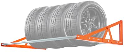 VEVOR Reifenregal Reifenständer Garagenregal zur Wandmontage 787-1440 mm verstellbar, Q235 Hochleistungs-Reifenlagerregal aus Stahl für Standardreifen (R355,6 bis R508 mm), max. Tragkraft 181 kg
