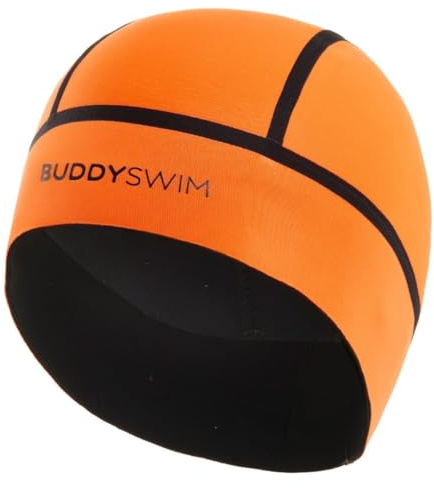 Neopren-Schwimmkappe ohne Reißverschluss für Freiwasserschwimmen. Bonnet Men und Schwimmhaube Damen aus kälteisolierendem Neopren, Tauchen, Surfen und Wasserarbeiten. Badekappen für Schwimmer.