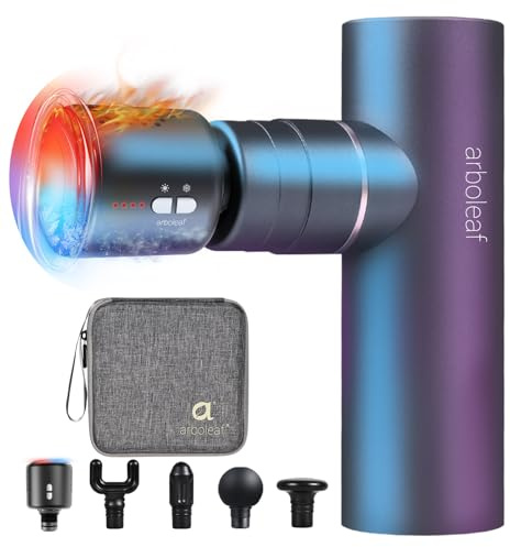 arboleaf Massagepistole mit Wärmefunktion, mini Massage Gun Wärme und Kälte, leichte Muskelpistole 3200 U/min Muscle Gun für Muskelentspannung stark Akku USB-C