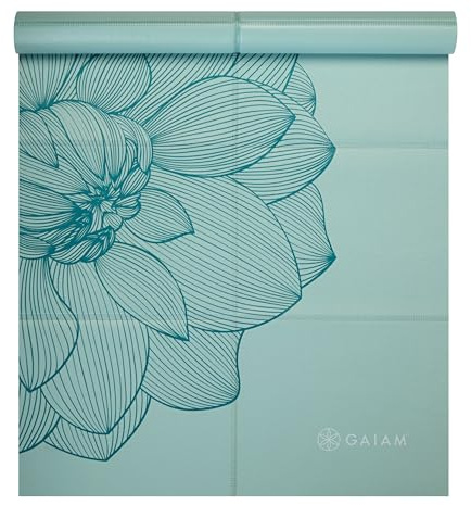 Gaiam Yogamatte – faltbare Reise-Fitness- und Übungsmatte – faltbare Yogamatte für alle Arten von Yoga, Pilates und Boden-Workouts (172 cm L x 61 cm B x 2 mm Dicke)