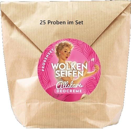 Wolkenseifen ® Deocreme Probenset mit 16 Proben Deodorant Deo-Creme (Incl. Neuheit Berlin)