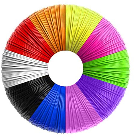 3D Stift Filament PLA 1,75 mm,3D Pen Filament,10 Farben, je 5M, 3d Stift Farben Nachfüllpacks 3D Stift Zubehör Filament Kompatibel mit 3D Drucker stift