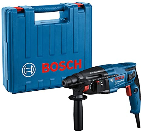 Bosch Professional Bohrhammer GBH 2-21 (mit SDS plus, inkl. Zusatzhandgriff, Maschinentuch, Tiefenanschlag, Handwerkoffer)