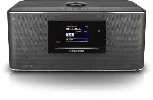 Kathrein DAB+ 200 Ultimate schwarz, All-in-One System DAB+/FM-Radio mit 3,2-Farbdisplay, Bluetooth, CD-Laufwerk, geeignet für Streaming-Dienste 280500003