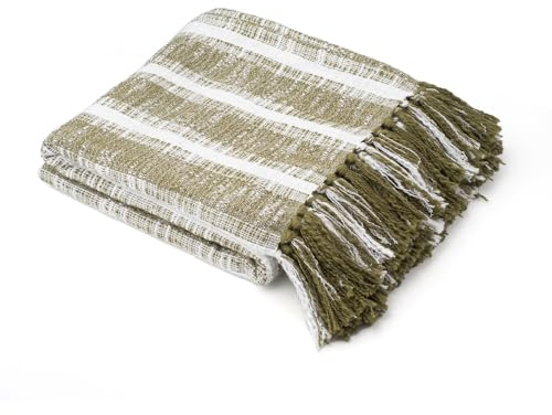 Elberfelder Leinen Bio-Baumwolldecke 180×130 cm – Weiche Wohndecke aus Naturfasern, atmungsaktiv & leicht – Ideal für Sofa, Bett & Wohnraum – Pflegeleicht & vielseitig