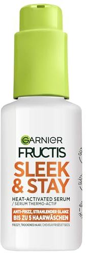 Garnier Fructis Sleek & Stay Heat-Activated Serum mit Alpha-Silanen für trockenes und zu Frizz neigendes Haar, 50 ml