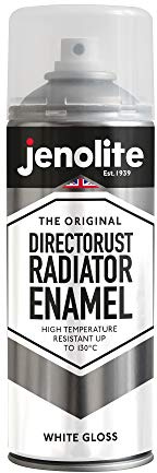 JENOLITE Heizkörperlack | Emaille-Sprühfarbe für Heizkörper | Weiß glänzend | 400ml