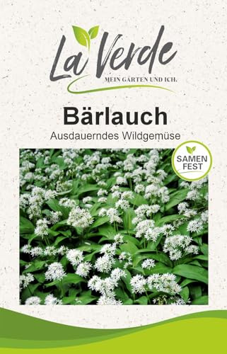 La Verde MEIN GARTEN UND ICH. Bärlauch Kräuter Samen für ca. 35 Pflanzen, ausdauerndes Wildgemüse für schattige Standorte, samenfestes Saatgut ohne Gentechnik