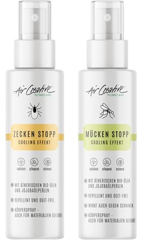 Insektenschutz Set – Mückenspray & Zeckenspray – Outdoor & Reise – 2x100ml | Zeckenspray und Mückenspray im Doppelpack mit Citriodiol, bis zu 6 Stunden Wirkung, für Reise und Camping