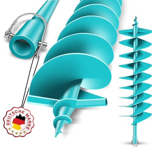 BRUNNENTAL ® Erdbohrer Ø200mm x 800mm mit 20mm Aufnahme – Pfahlbohrer für Erdbohrgeräte Benzin & Elektro – Garten Spiralbohrer für Zaunbau, Pflanzen & Aushub