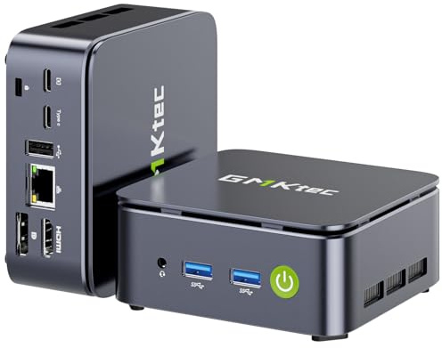 GMKtec G3 Plus Mini PC Intel Twin Lake N150 (Upgrade N100), 8GB RAM 3200 MHz, 256GB SSD M.2 NVMe SSD (unterstützt PCIe 3.0), Mini Computer, USB 3.2 * 4, 2*HDMI 4K @ 60Hz, 2.5G LAN, Micro PC