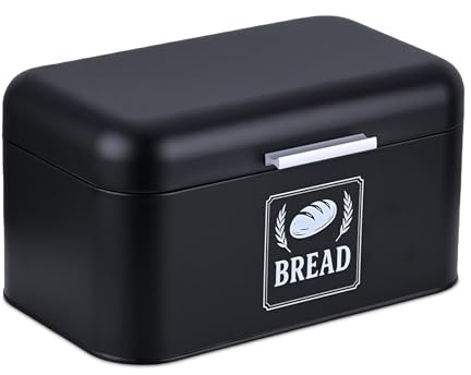 Relaxdays Brotkasten, Brotbox mit Deckel & Griff, versch. Maße, Brot aufbewahren, Brotkiste Retro, Metall, Farbwahl