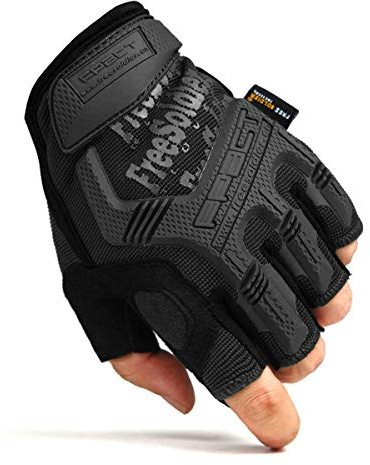 FREE SOLDIER Outdoor Handschuhe Vollfinger Taktische Handschuhe Herren Motorradhandschuhe mit gepolstertem für Fahrrad Airsoft Militär Paintball und andere Outdoor Aktivitäten (Schwarz, L)