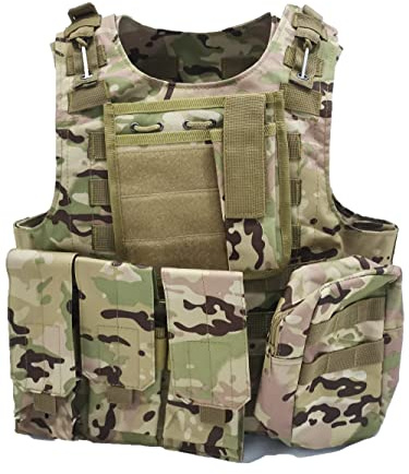 MERCIYD Outdoor Militär Taktische Weste Feldspielweste, Paintball Schutzausrüstung, Schutzweste für Luftpistole, geeignet für Jagd im Freien,