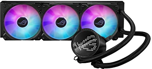 ASUS ROG Ryuo III 360 RGB All-in-One-Flüssig-CPU-Kühler | 3x adressierbare 120 mm Radiatorlüfter, Anime Matrix-LED-Anzeige, kompatibel mit Intel LGA 1700, 115x, 1200 & AM4, AM5-Sockel