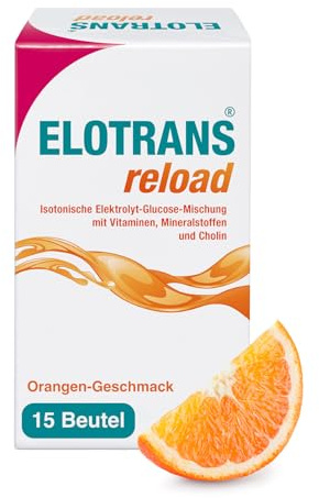 ELOTRANS reload - isotonische Elektrolyt-Glucose-Mischung - Nahrungsergänzungsmittel mit Magnesium, Kaliumchlorid, Cholin und B-Vitaminen - 1 x 15 Beutel