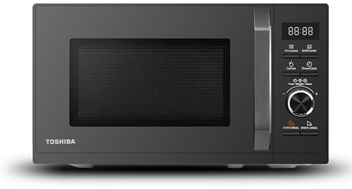 Toshiba MW3-AG20PE(BK) Mikrowellen mit Grill 20L 3-in-1 Mikrowellenherd, Chef-Abtauung, Mikrowelle, Grill, Kombi, 5 Leistungsstufen, 8 Automatikprogrammen, Einfacher Reinigung, Schwarz