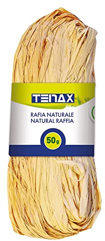 TENAX Natürliche Raphia 50 g, Bindeband für Pflanzen und Gartenarbeit, Handwerk, Basteln, Dekoration und Geschenkverpackungen