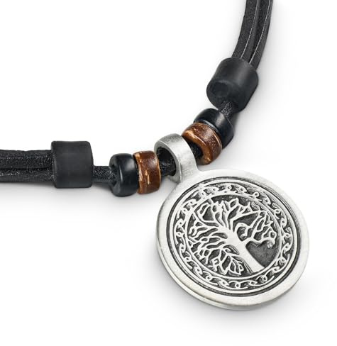 HANA LIMA Lederkette Halskette Tree of Life Herren Damen Surferkette Surferhalskette