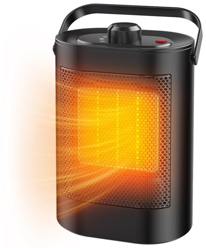 YOOKESEN Heizlüfter Energiesparend,1500W PTC Keramik Heizung Elektrisch,3-Stufen-Modus, Überhitzungs- & Kippschutz,Tragbarer Elektroheizung für Räume Schlafzimmer Büros [A Energieeinsparung]
