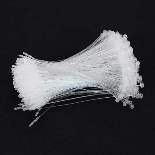 Sicherheitsfäden 1000 Stück Transparent Loop Pins von Pokornys Länge 126mm Sicherheitsfäden für Etiketten Loop Ring Fäden Faden Preisschild Kleidung Preisträger