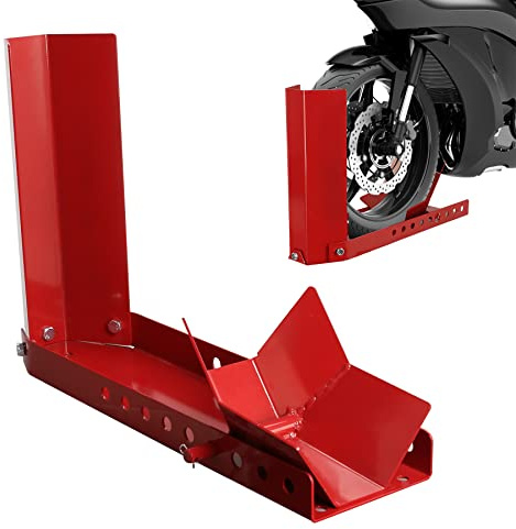 Izrielar Motorradwippe 1 Stück, Motorradständer Anhänger Vorderradklemme Motorrad Ständer, Motorradklemme Radhalterung Wippe, für 8-24 Zoll Reifen Verladehilfe Transportständer Radwippe