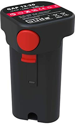 Güde Akkupack GAP 12-20 (12 V, Li-Ion, 2 Ah, 24 Wh, Klick-Funktion für leichten Akkuwechsel, kompatibel mit Akku Regenfasspumpe RFP 12-201-04)