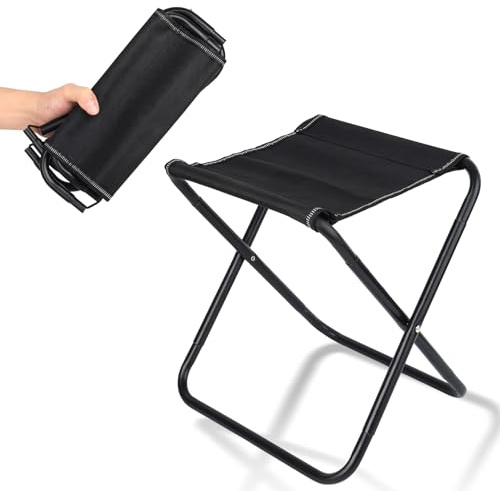 Campinghocker Faltbarer Camping Hocker,Tragbarer Klapphocker faltbar,31 cm Mini Sitzhocker Klappbarer Hocker,Leicht Falthocker Stool Mini Campingstuhl Klein für Reisen Outdoor Wandern Garten Angeln