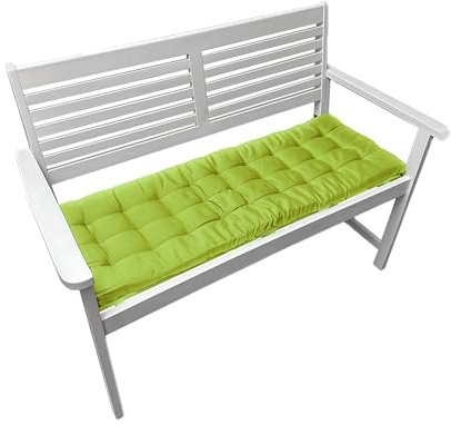 Brandsseller Bankauflage 140x40x4 cm – Sitzkissen für Gartenbank & Essbank – wasserabweisend, pflegeleicht & weich gepolstert für drinnen & draußen - Hellgrün
