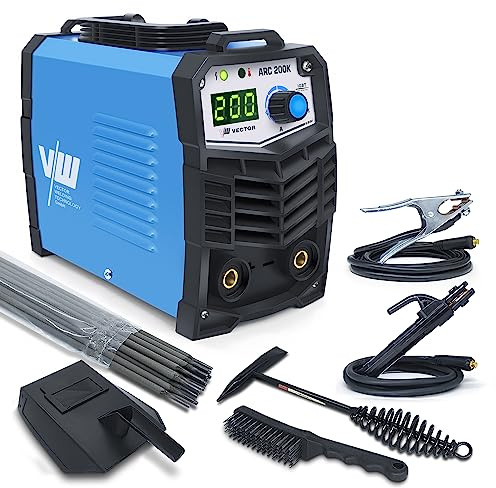 Elektroden Schweißgerät 200 A, MMA Inverter Schweissgerät, Elektroden ARC Welder, ARC200K Elektro Schweißgerät Set, VECTOR WELDING
