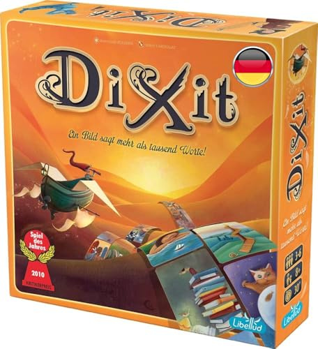 Asmodee, Dixit, DE-Version, Grundspiel, EIN Bild SAGT mehr als tausend Worte, Kreatives Familienspiel für 3-8 Spieler ab 8 Jahren, Spiel des Jahres 2010 mit 30 Minuten Spielzeit