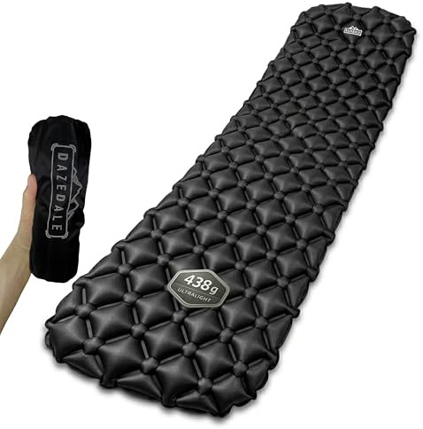 DAZEDALE Isomatte Ultraleicht – aufblasbare Isomatte für Camping, Trekking & Bikepacking, kleines Packmaß, 6 cm Komfort, 200 kg belastbar