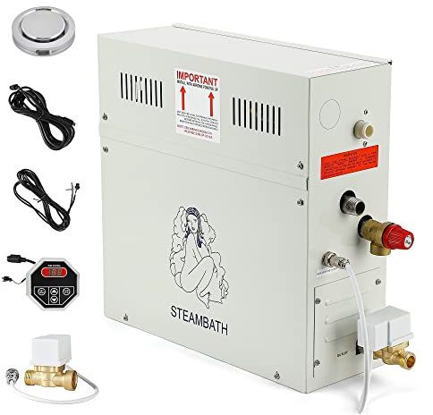 CGOLDENWALL Luxus Dampfgenerator Dusche Home Dampfdusche System Sauna Spa Dampfbad Generator geeignet für Heizraum 12m³ (12KW, 380V)
