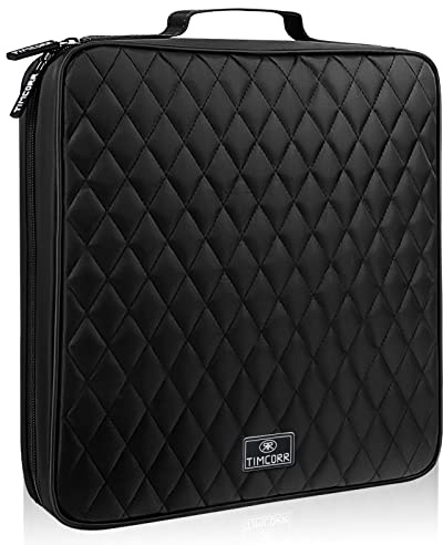 TIMCORR CD/DVD Tasche - 160 Kapazität Aufbewahrung, Hülle Organizer Auto Box Kunststoff Schutzmappe für Reisen und Zuhause