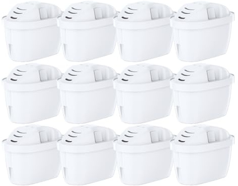 Mutital 12 Wasserfilter-Kartuschen, Ersatz für Brita Maxtra+ Filterkartuschen, kompatibel mit Brita Kannen Marella, Style, Elemaris XL, Aluna, Mavea Elemaris System und Marella System