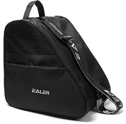 EALER Tragetasche für Eishockeyschlittschuhe, Schulter- und Tragegriff Oben, Anti-Schnitt-Unterseite, Kleidung und Schutzausrüstung, Schwarz