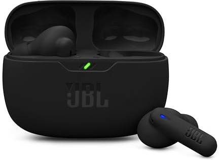 JBL Wave Beam 2, Kabellose Bluetooth-In-Ear-Kopfhörer mit Noise-Cancelling, 40 h Wiedergabezeit, JBL Pure Bass Sound, Smart-Ambient-Technologie und Multipoint-Verbindung, Schwarz